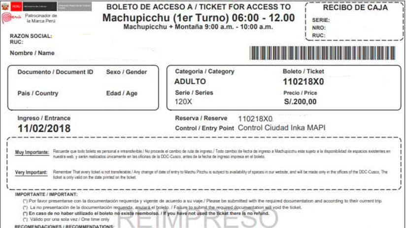 Machu Picchu Tickets For 2023 Blog Machu Travel Peru