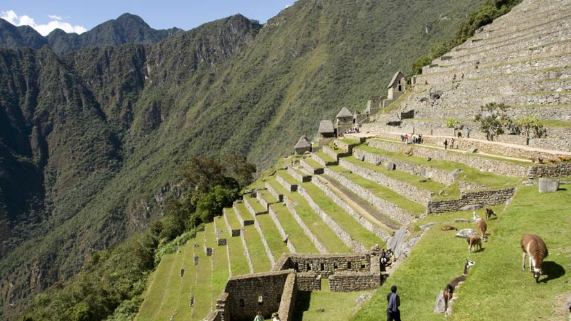 amazing view of machu picchu citadel in peru