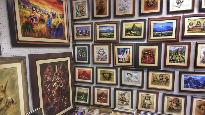 peruvian paintings souvenirs