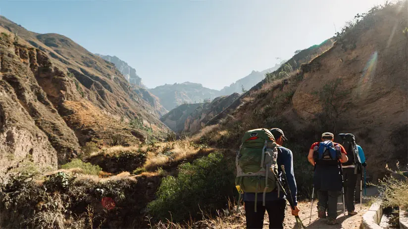 trekking in the colca canyon